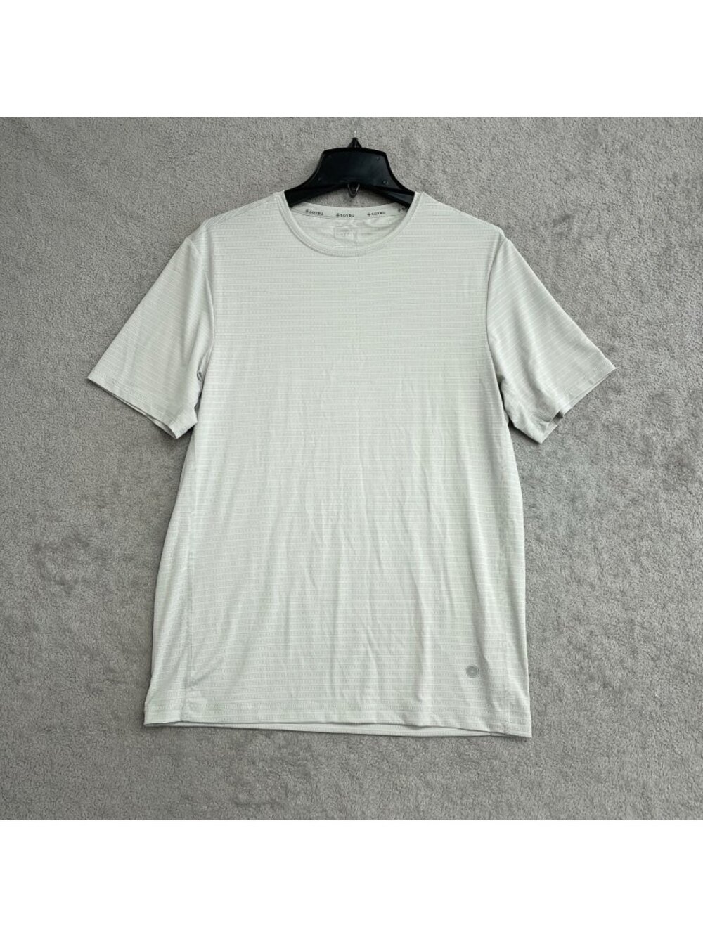 Soybu Men's S Striped Performance T-Shirt Grey Lightweight Nylon/Spandex B0837